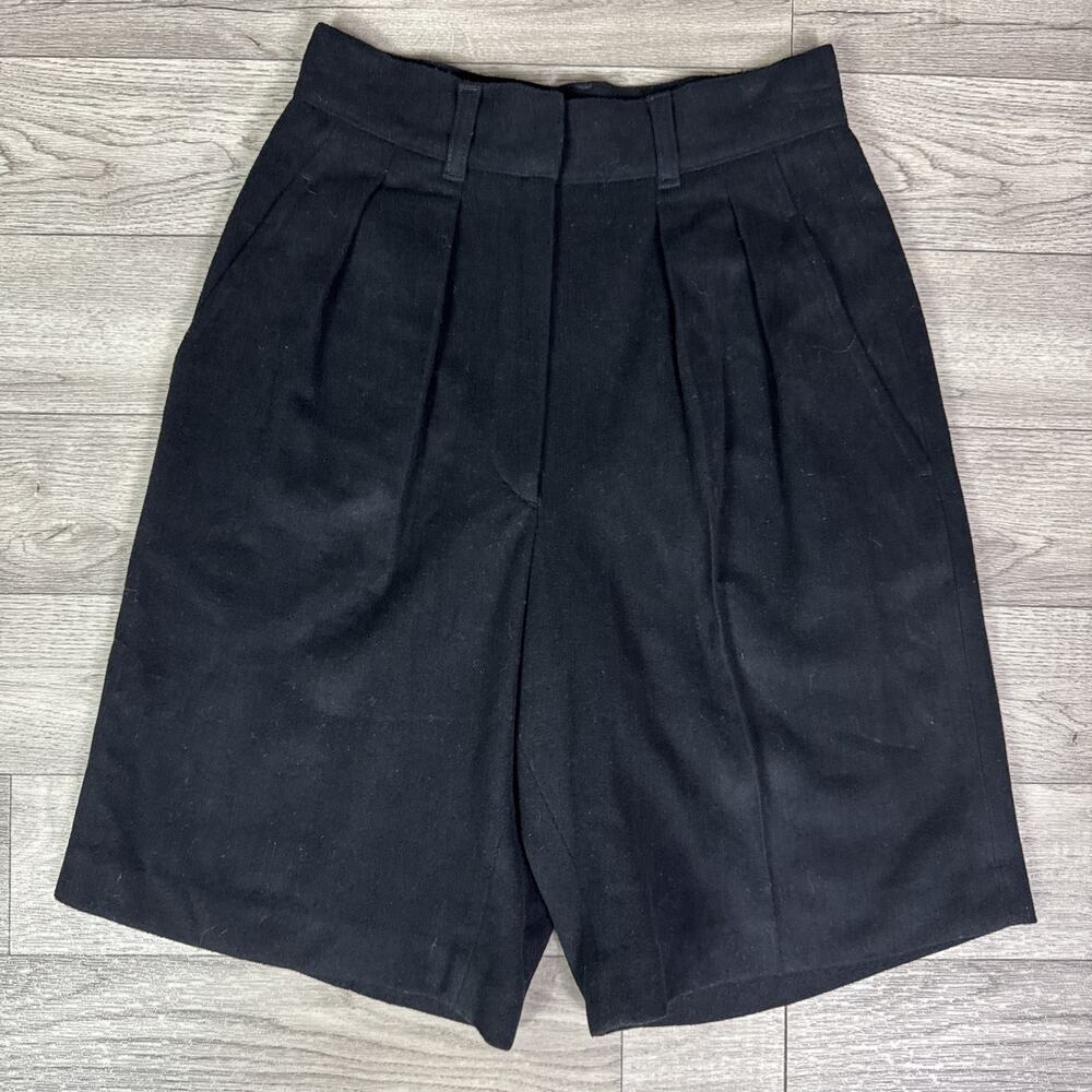 J. Crew Black High-Waist Pleated Women’s Shorts